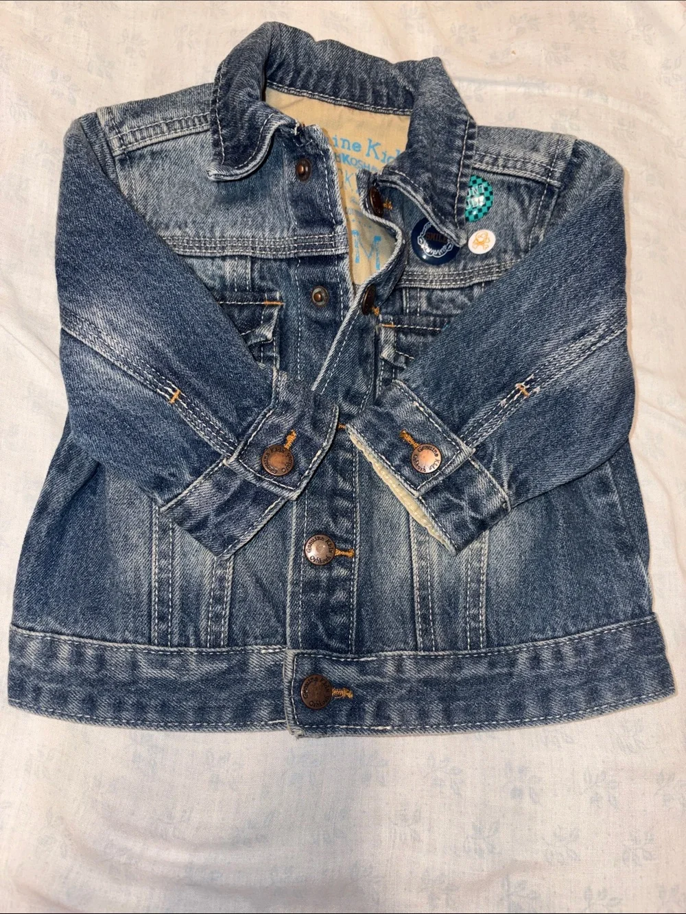 OshKosh Genuine Kids Denim Jacket - Blue 100% Cotton Size 12 Mths